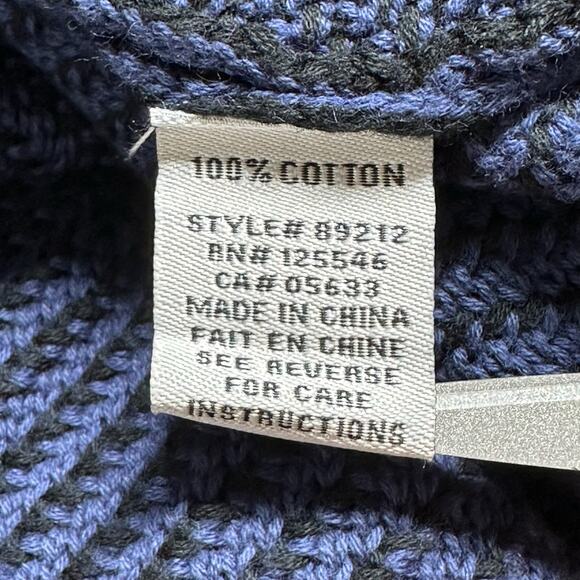 Habitat Sweater Womens Medium Blue‎ Chunky Knit Button Up Cardigan Lagenlook - Picture 7 of 8